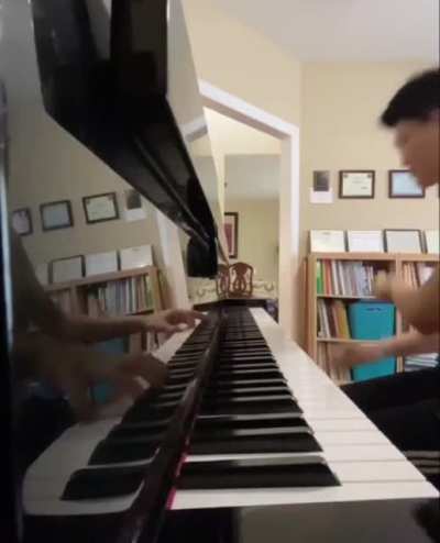 Playing the piano (this is one of the top posts on r/Piano)