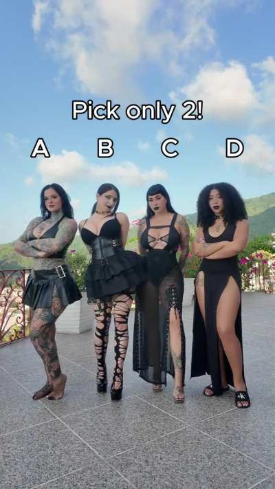 Pick wisely! Only 2! 🖤🫡