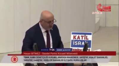 Turkish MP Hasan Bismet's Call for Allah's Wrath on Israel Ends in Heart Attack Seconds Later