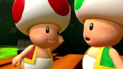 When Toad has a fly on his face