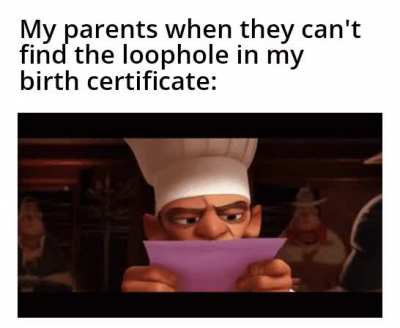 You mean he's ACTUALLY my son?