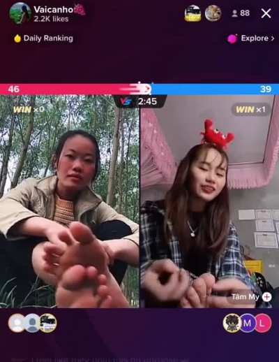 Vietnamese feet live battle