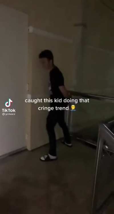 Random kid gets caught doing the 