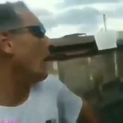 angry man walking down the street