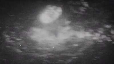 Japanese vessel off Okinawa detonates under fire from a US Navy aircraft in 1945