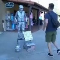 Street performer meets a random guy with the same set of skills