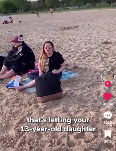 Karen tells another mother at the beach that if her 4-year-old son grows up and rapes her daughter, it’s not her problem!