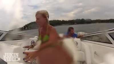speedrunning a boat ride on choppy water