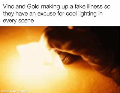 Erm guys he’s allergic to well lit rooms
