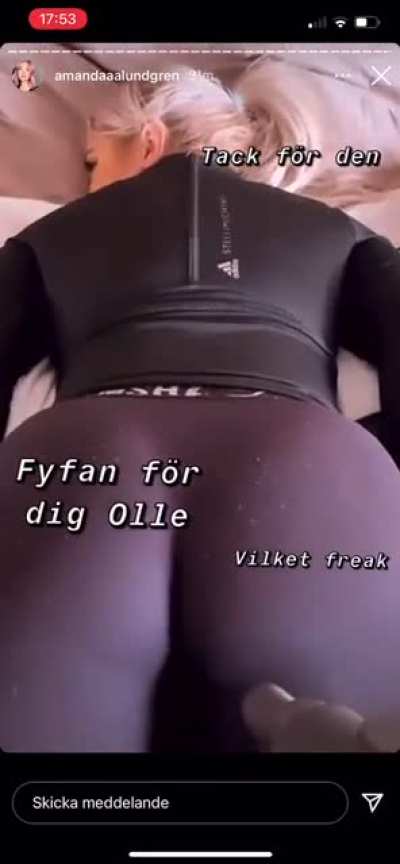 Amanda Lundgren (Bortaggen video) massagepistol i röven väldigt sexigt!