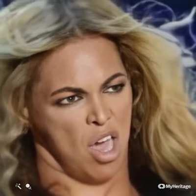 Machine learning AI animates face of Beyoncé. Glorious how far technology has come!