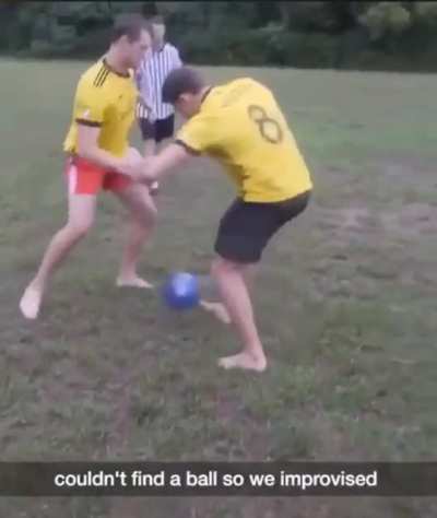 Playing with a bowling ball