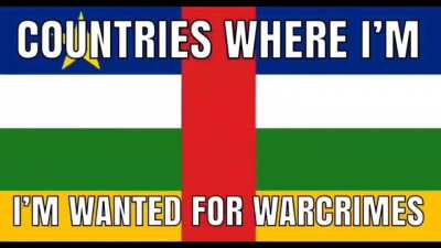 countries where I am wanted for warcrimes