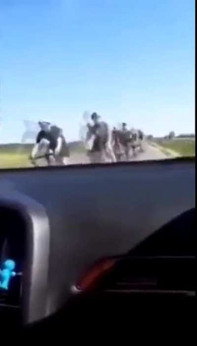 to pull over to let some cyclists safely pass