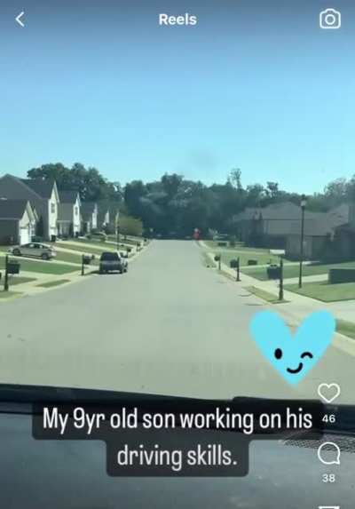 Letting your 9 year old child drive your car