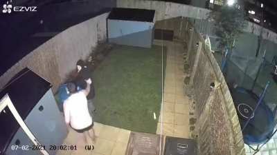 British man throws intruder to the ground
