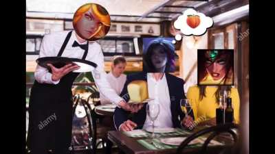POV: you walk into Summoner’s Rift Café and this is the first table you see