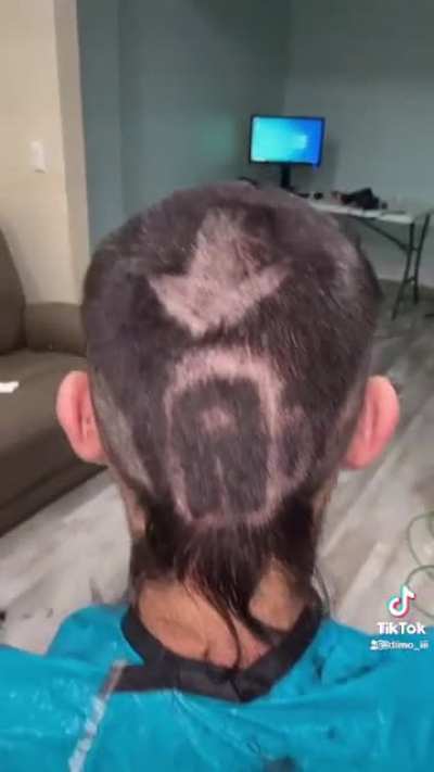 Me: Mom, can we go get a haircut today? Mom: We can cut your hair at home. The haircut at home:
