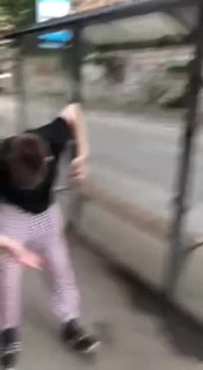 Let me punch this bus stop glass