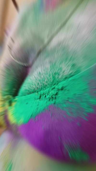 Everyone made my boobs the target for applying color on Holi.  [F]