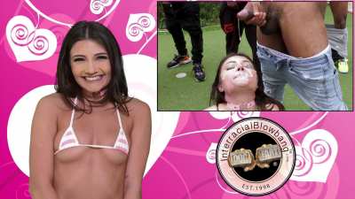 Adria Rae...Pornstar gets Bukkake'd by 13 Big Black Cocks! IR Blowbang