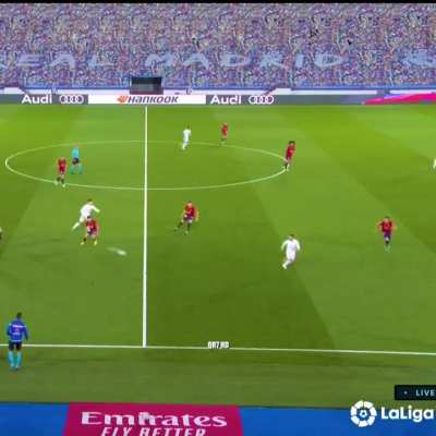 Hazard backheel pass vs Osasuna