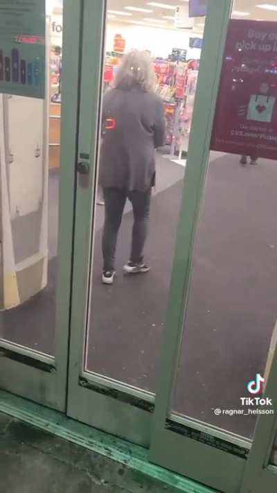 Man Upset he can't come in 1 min before closing