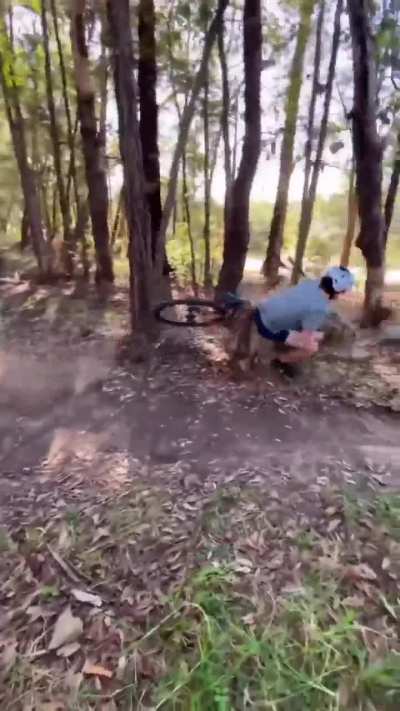 At least he was wearing a helmet.
