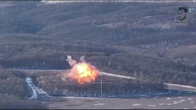 VVS using a FAB on a Ukrainian position in a forest belt-Kursk Region