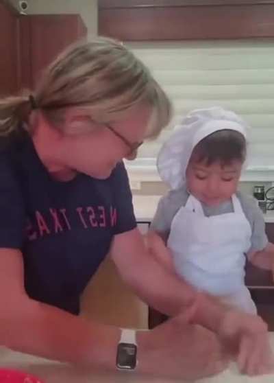 Starving child cook