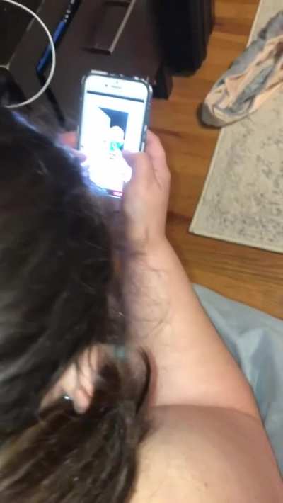 Sexting other guys while hubby uses me!