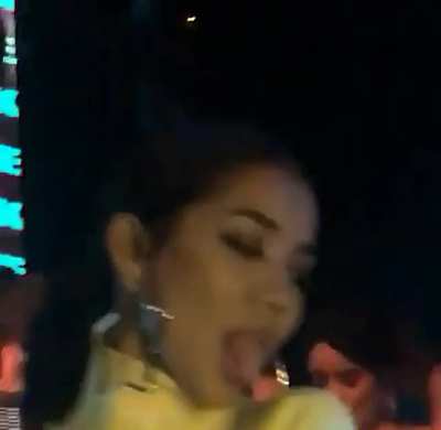 Tongue out