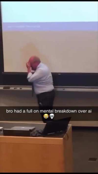 the professor scolds the students for using AI
