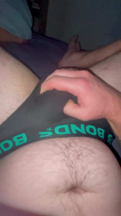 Didn’t even get past teasing myself 🫣accidental cum in underwear 