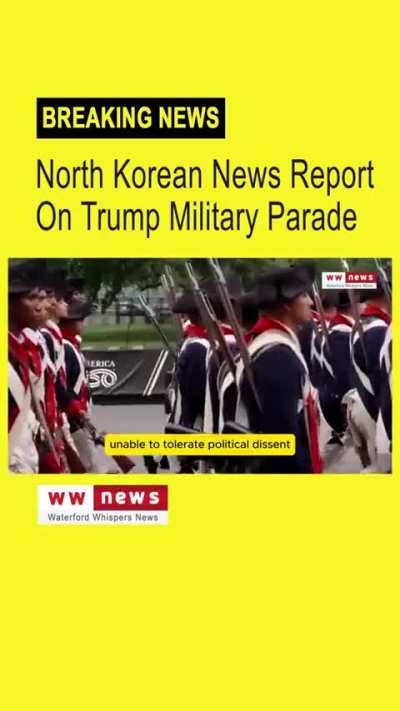 North Korean News Report on Trump's Military Parade