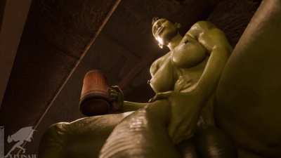 Thick Futa Orc cock (Regina3D)