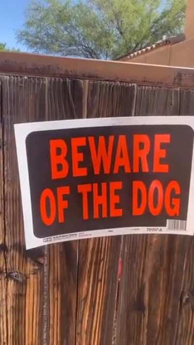cuidado com o cachorro