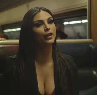 Morena Baccarin's deep cleavage in Gotham