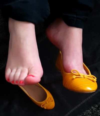 Oops, I lost one of my ballet flats.