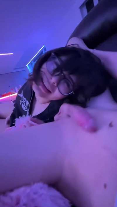 A silly blowjob