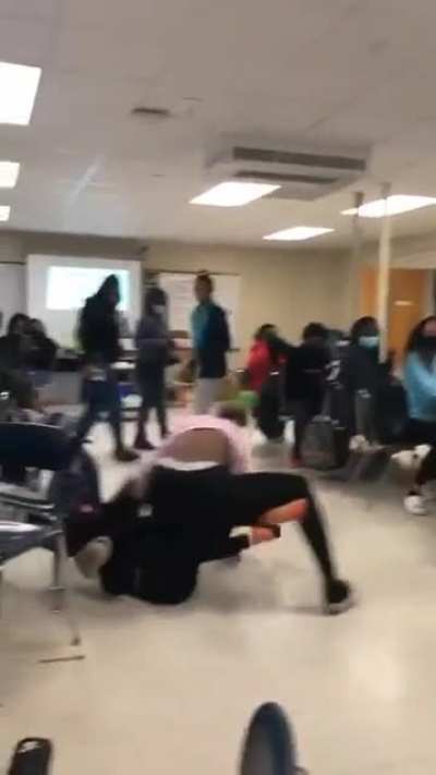 How strong is this girl. She flipped the other girl