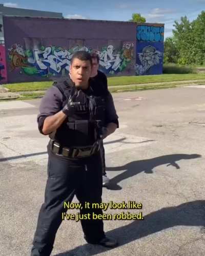Survival training in an armed robbery situation