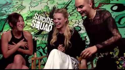 Cara Delevingne finds Margot Robbie's and Karen Fukuhara's Nipple