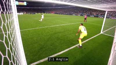 Maguire smashes an in-goal camera in penalty shootout