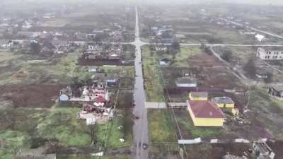 The village of Posad-Pokrovs’ke, destroyed by 95 percent. Before the war, it was one of the most picturesque and prosperous villages of Kherson region