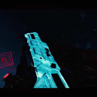 Some glowing weapons in night mode