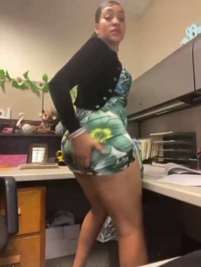 At work she dgaf