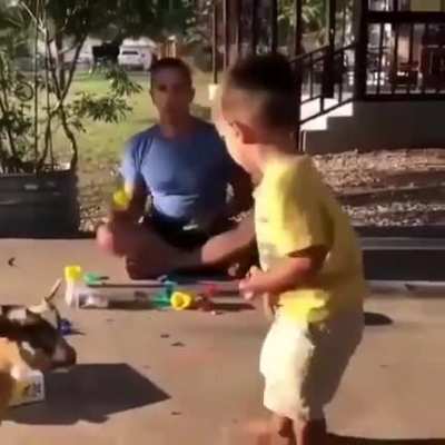 Kid Learns Not to Mess With Goat
