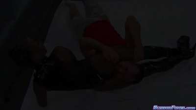Santino, the pole dancer, gets 10 knockouts in under 10 minutes and many of them are quite brutal.