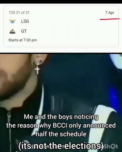 You know the reason